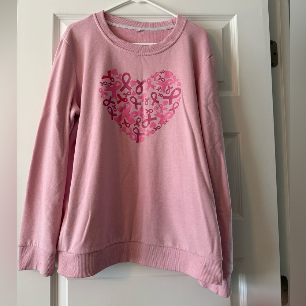 Amazon Pink Ribbon Heart Sweatshirt